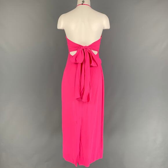 THREE GRACES Size S Pink Viscose Halter Shift Dress - Picture 3 of 6